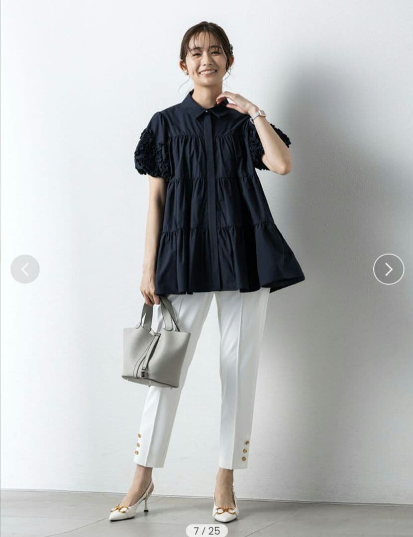 お値下げ！美品★Ame no chi Hare ネイビーシャツ 半袖