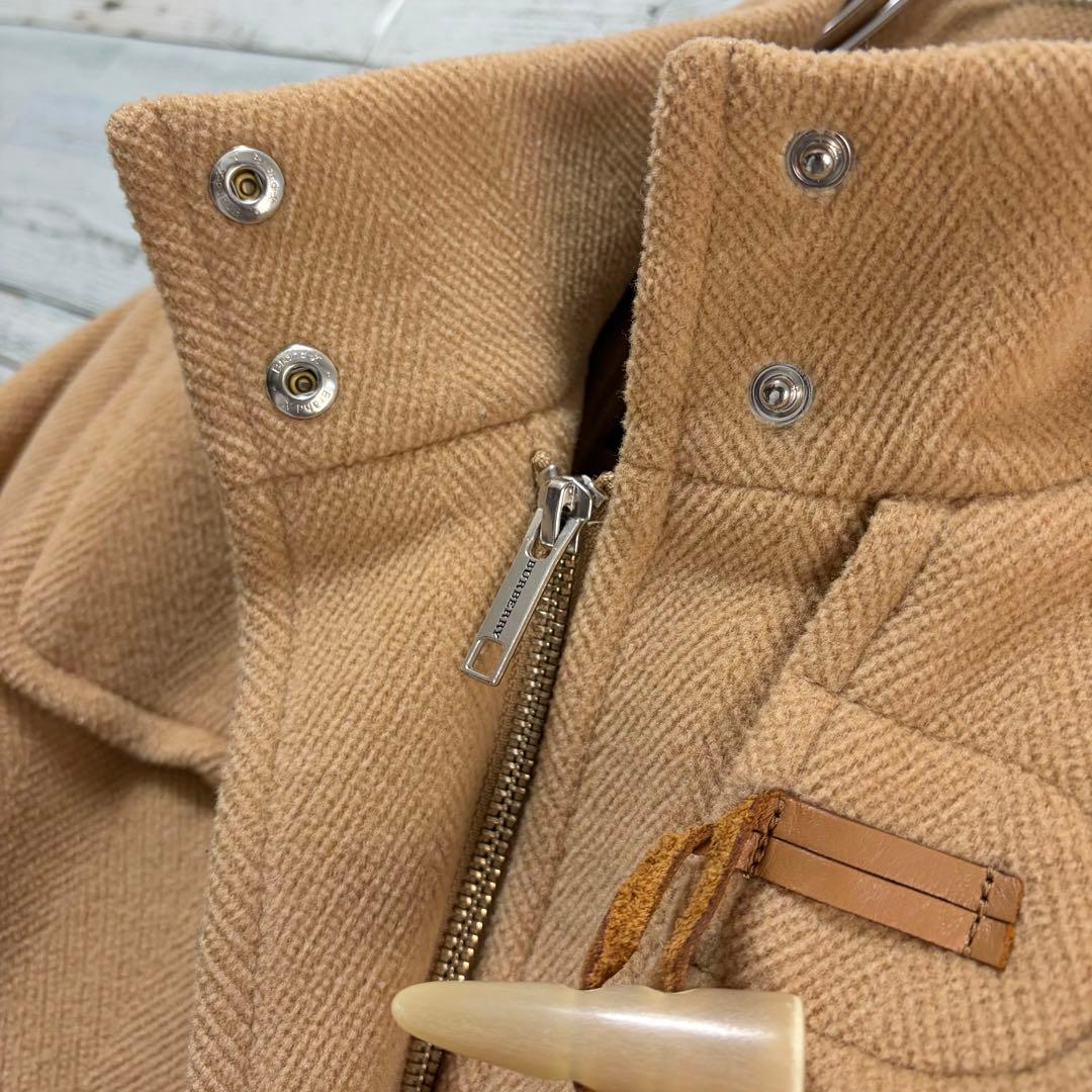 ☆美品☆バーバリーロンドン　スタンドカラーダッフルコート　ヘリンボーン　キャメル
