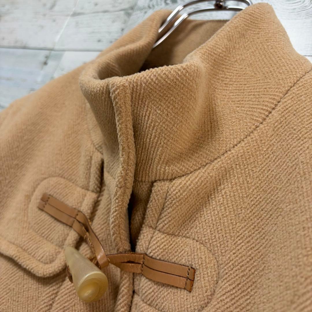 ☆美品☆バーバリーロンドン　スタンドカラーダッフルコート　ヘリンボーン　キャメル