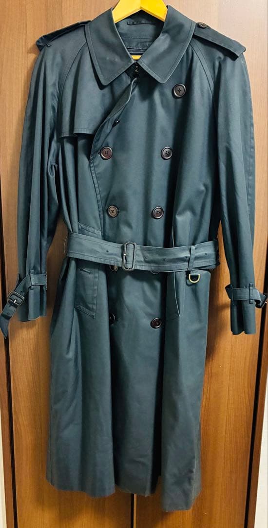 Burberrys メンズ　トレンチコート　ネイビー　ヴィンテージ　ライニング有