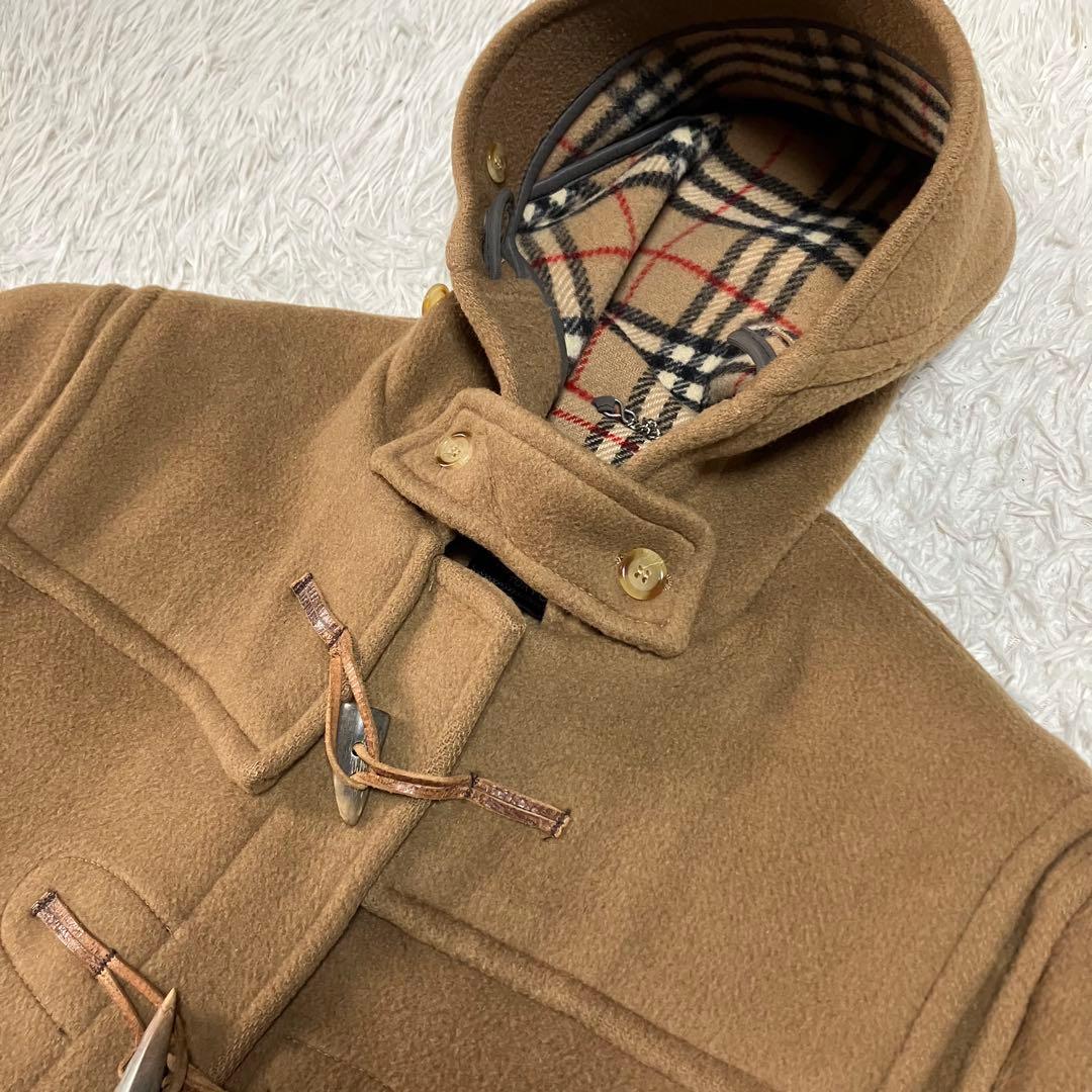 ✨美品✨バーバリー ダッフルコート フード ノバチェック キャメル 英国製 L