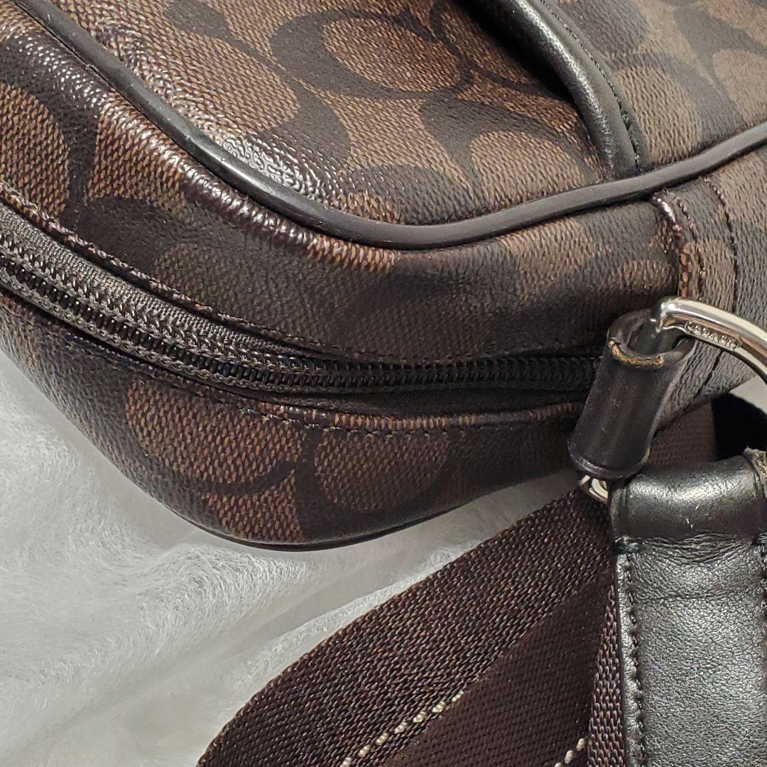 美品✨COACH メッセンジャーバッグ ブラウン レザー PVC メンズ