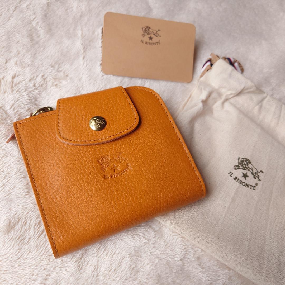 1335 新品未使用 イルビゾンテ IL BISONTE 二つ折り財布 ブラウン