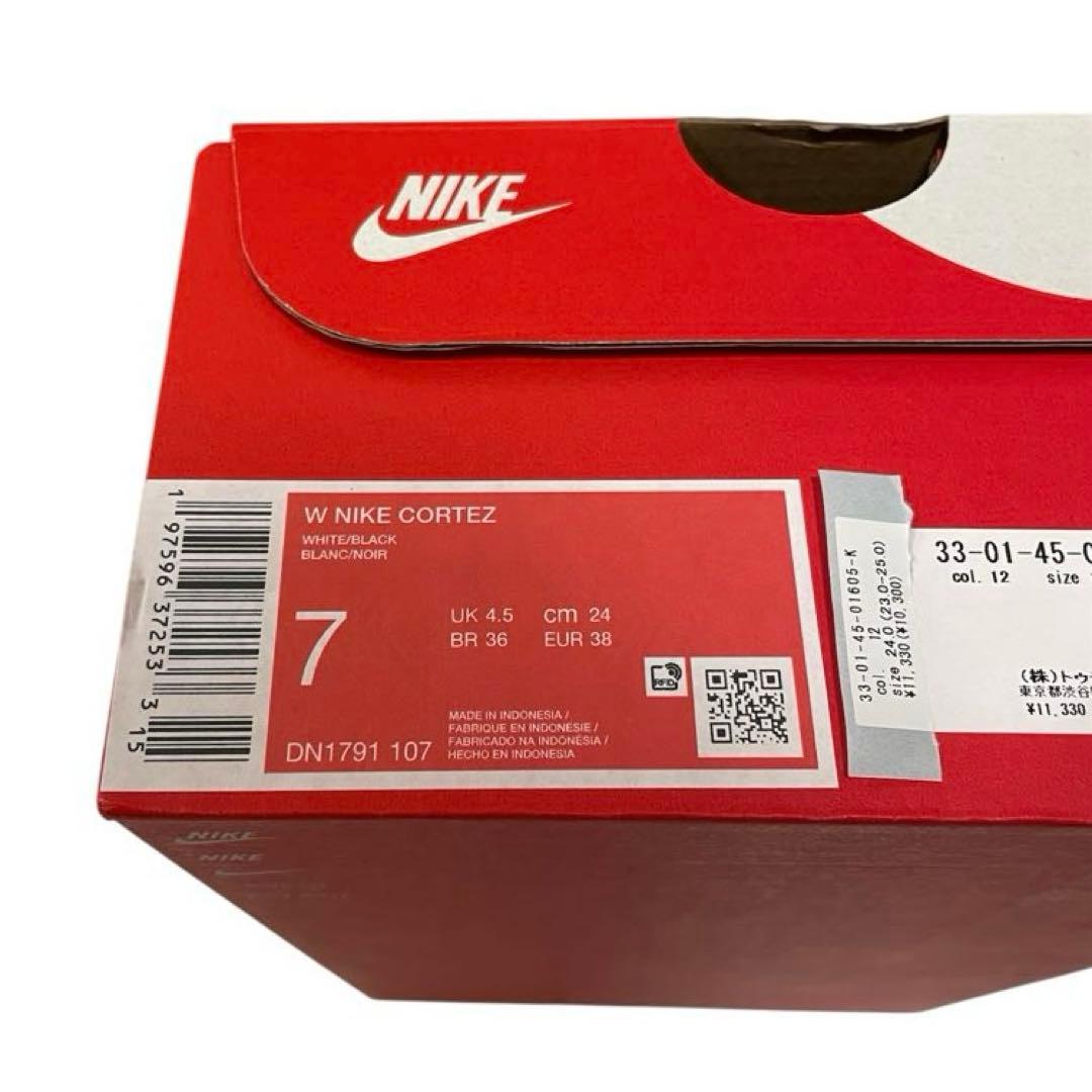 新品未使用 ナイキ コルテッツ ホワイト W NIKE CORTEZ 24cm