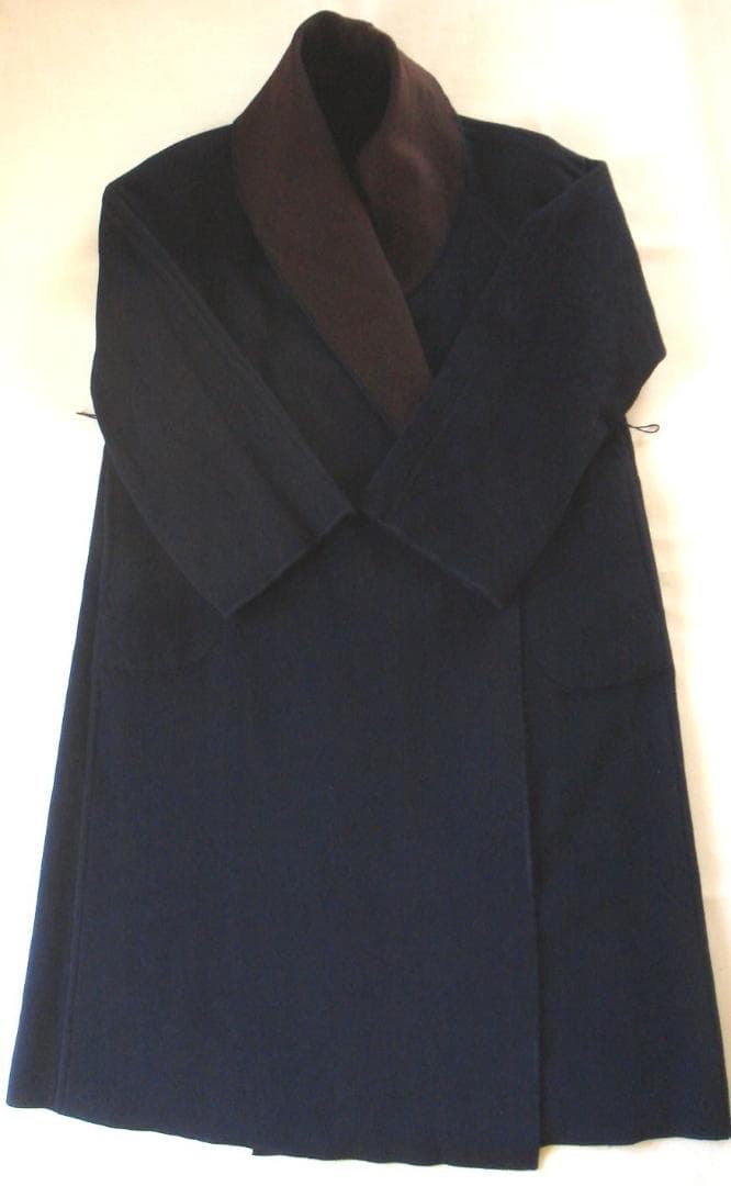 FENDI フェンディ リバーシブル ロングコート ネイビー/ブラウン