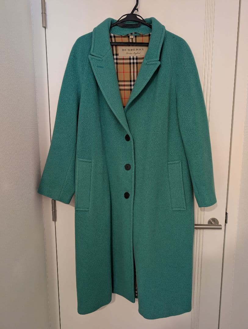 バーバリーロンドン ロングコート グリーン