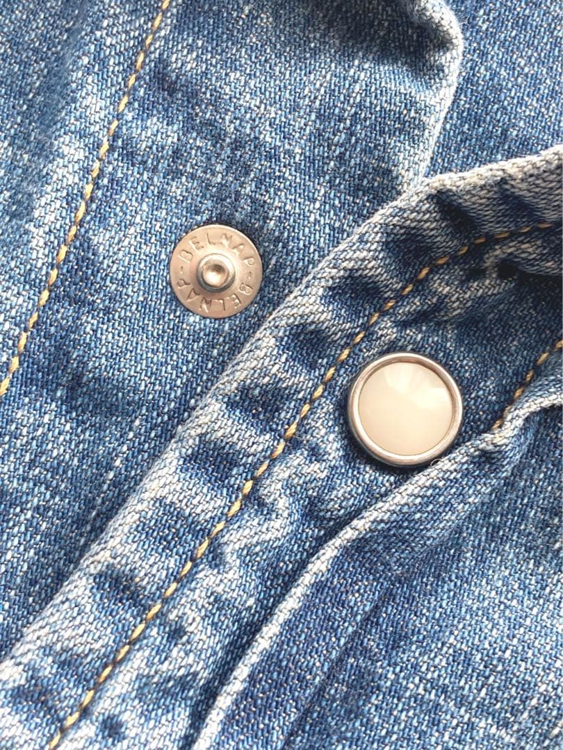 レミレリーフ　スタッズ　ヴィンテージ加工　デニム・ウエスタンシャツ　XL 美品