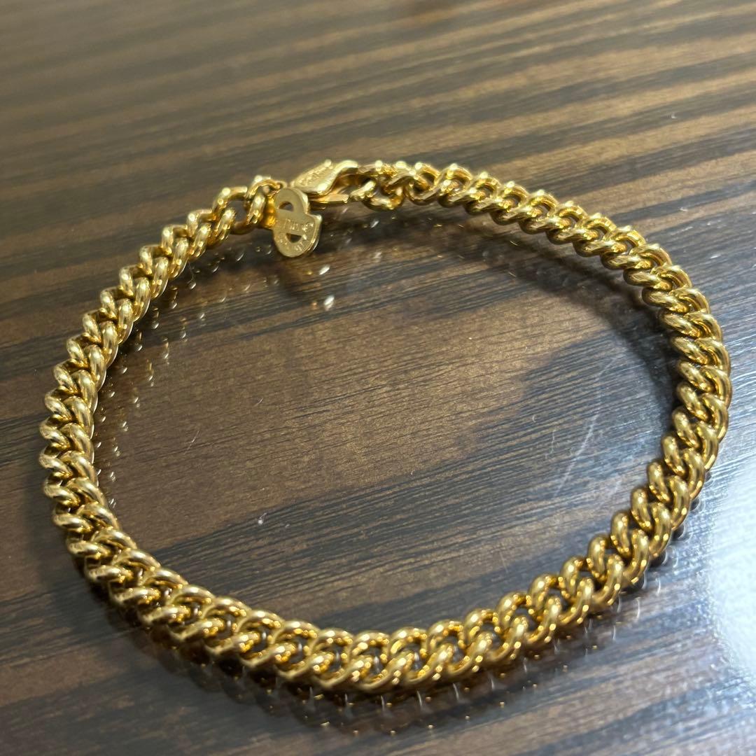 ［美品］ディオール　チェーンブレスレット　ゴールド　ヴィンテージ　6mm