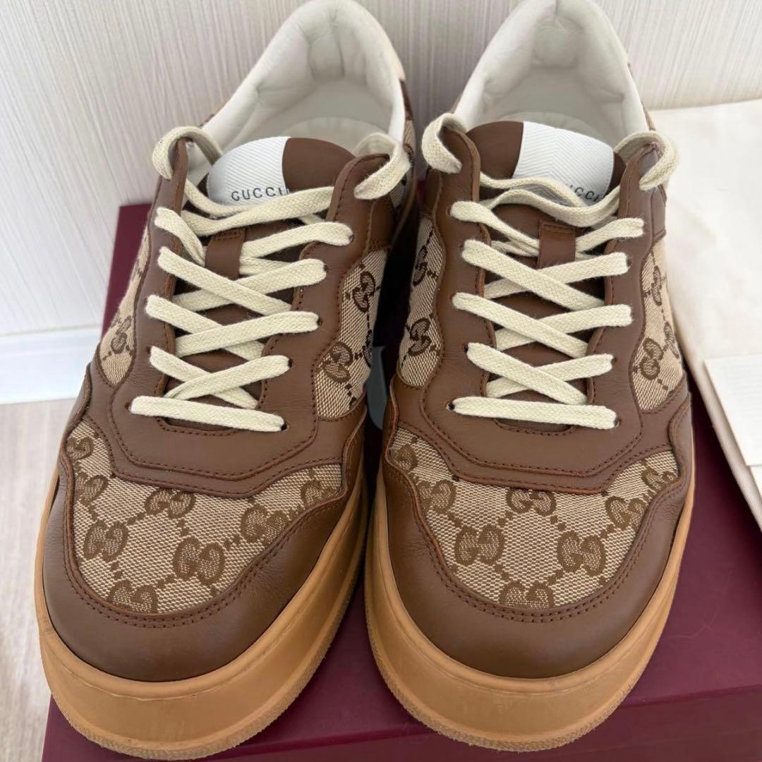 GUCCI スニーカー　 GGキャンバス　オリジナルGG ブラウン　27.5㎝