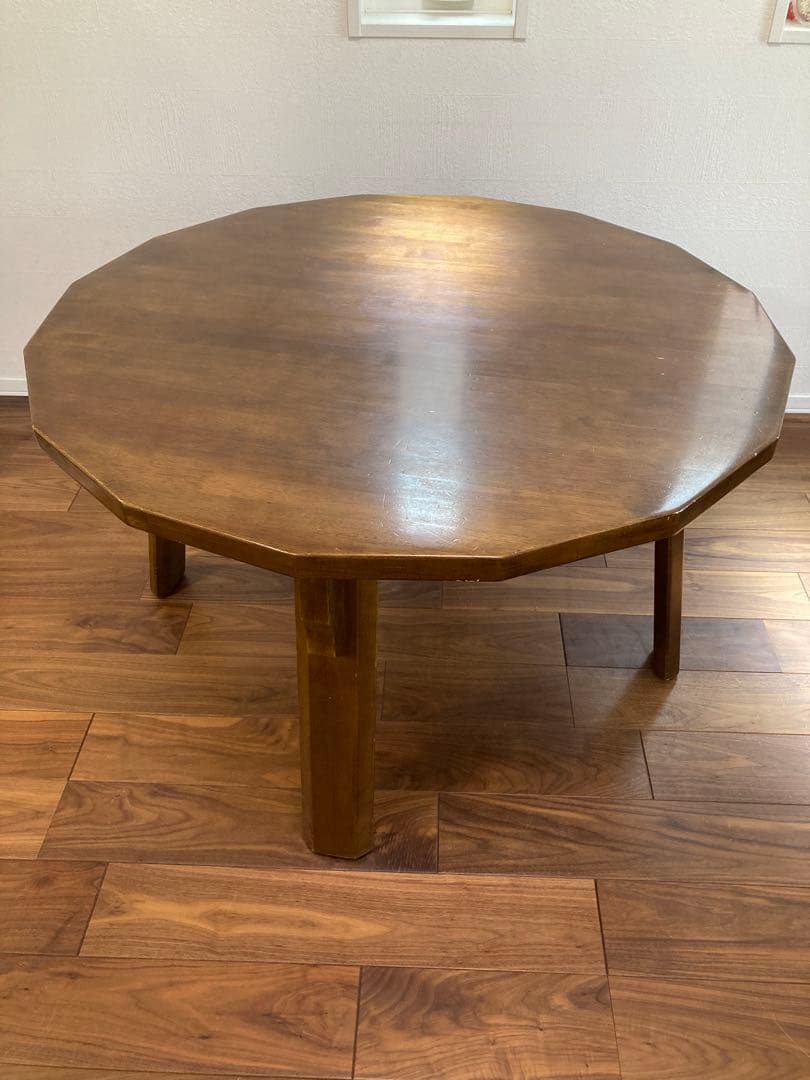 【希少家具】　アンティーク　ダイニングテーブル　16角形