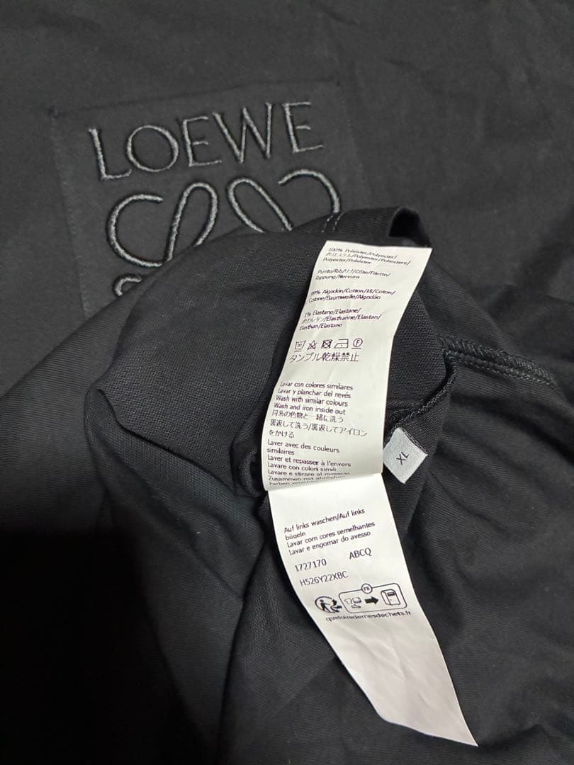 LOEWE アナグラム　ポケット　Tシャツ　ブラック　XL