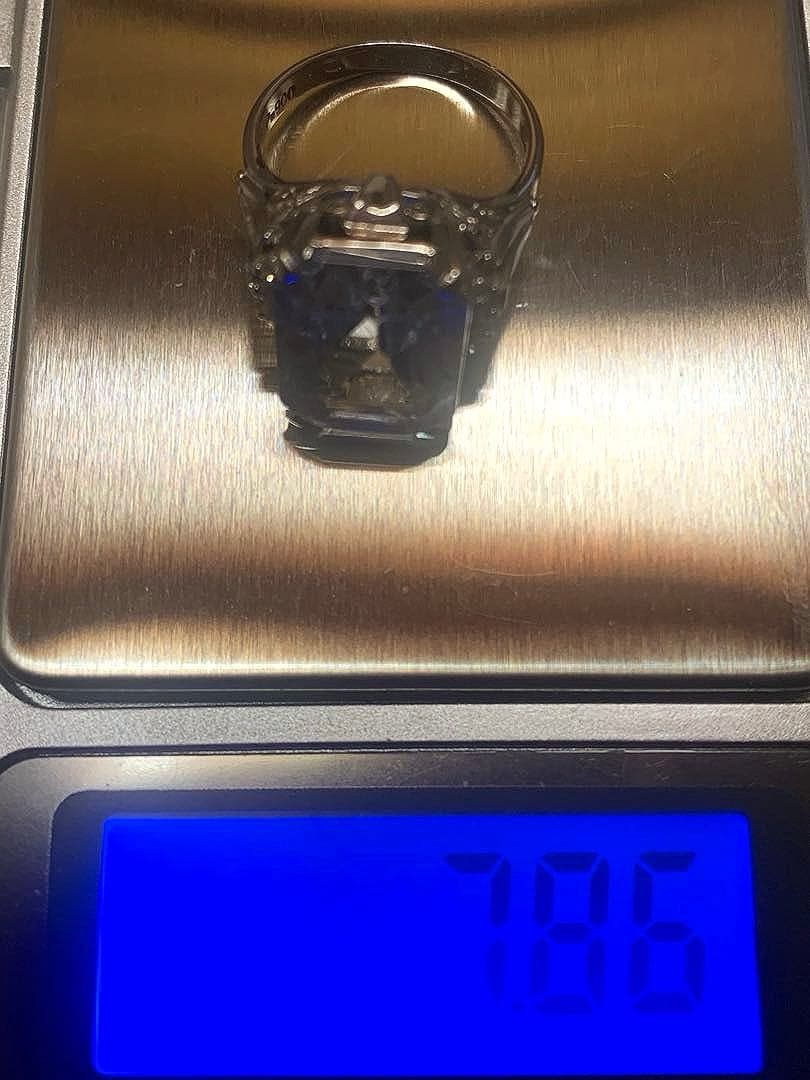 アクセサリー PT Aquamarine Ring + Diamonds