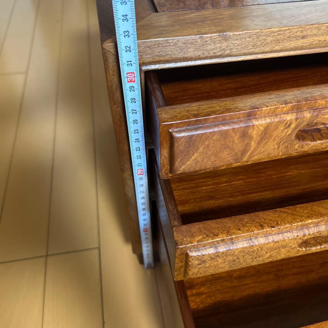 唐木家具　アンティーク　木製 6引き出しタンス ブラウン　チェスト