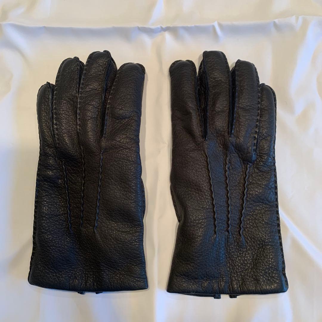 DENTS 黒 レザー 手袋 サイズ8