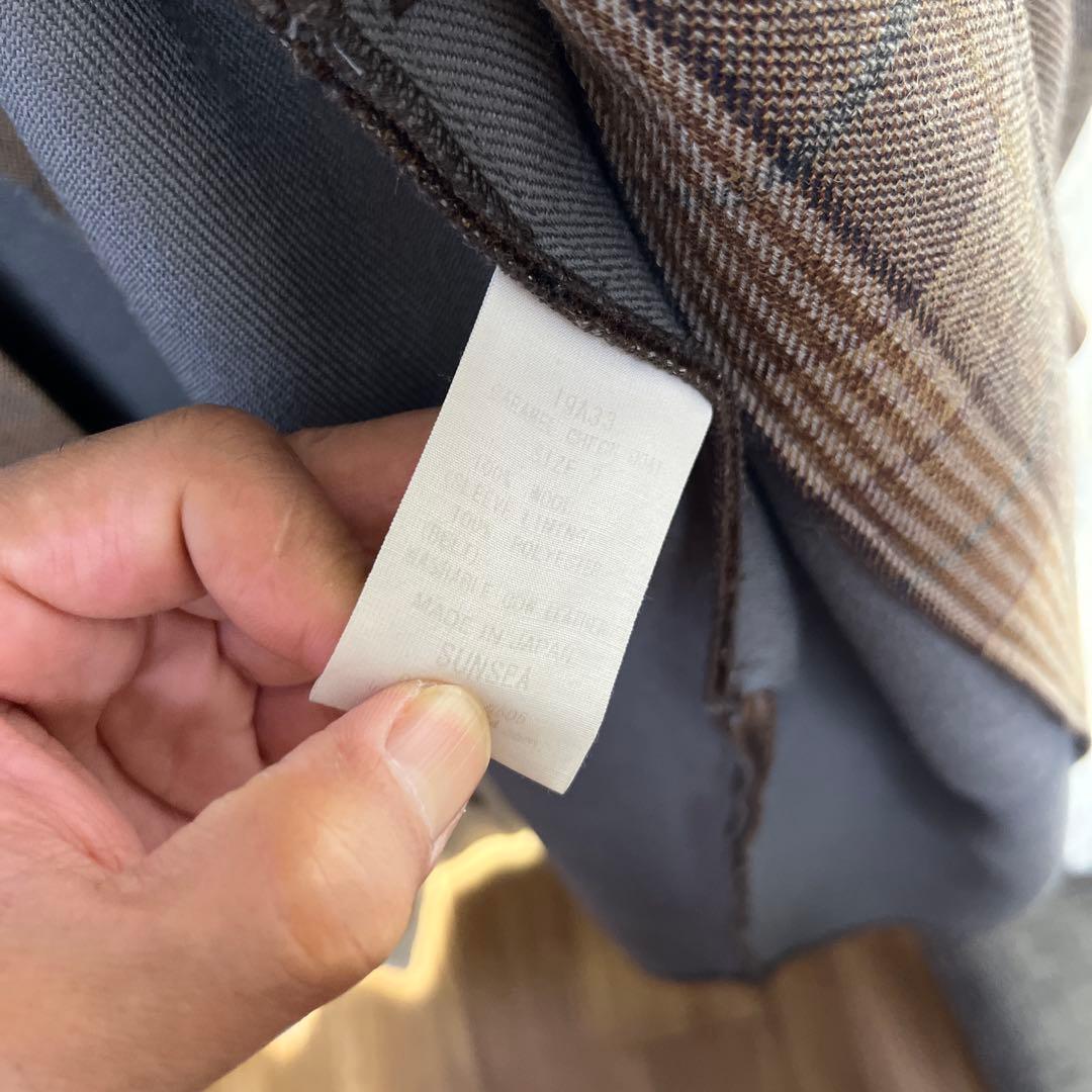 SUNSEA 2019AW キャメルチェックコート