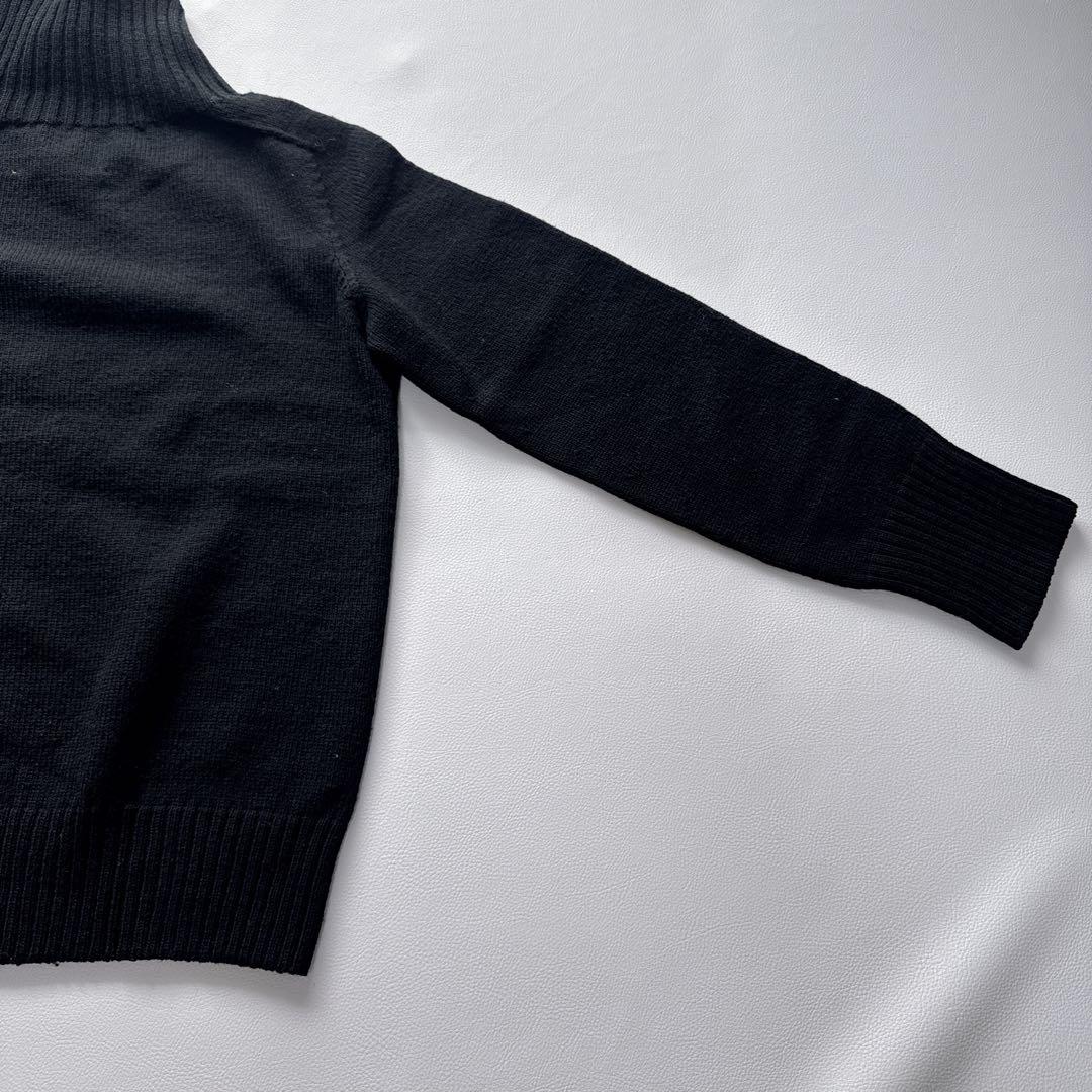 MHL. ウール　ハイネックニット　ブラック　スコットランド製　2