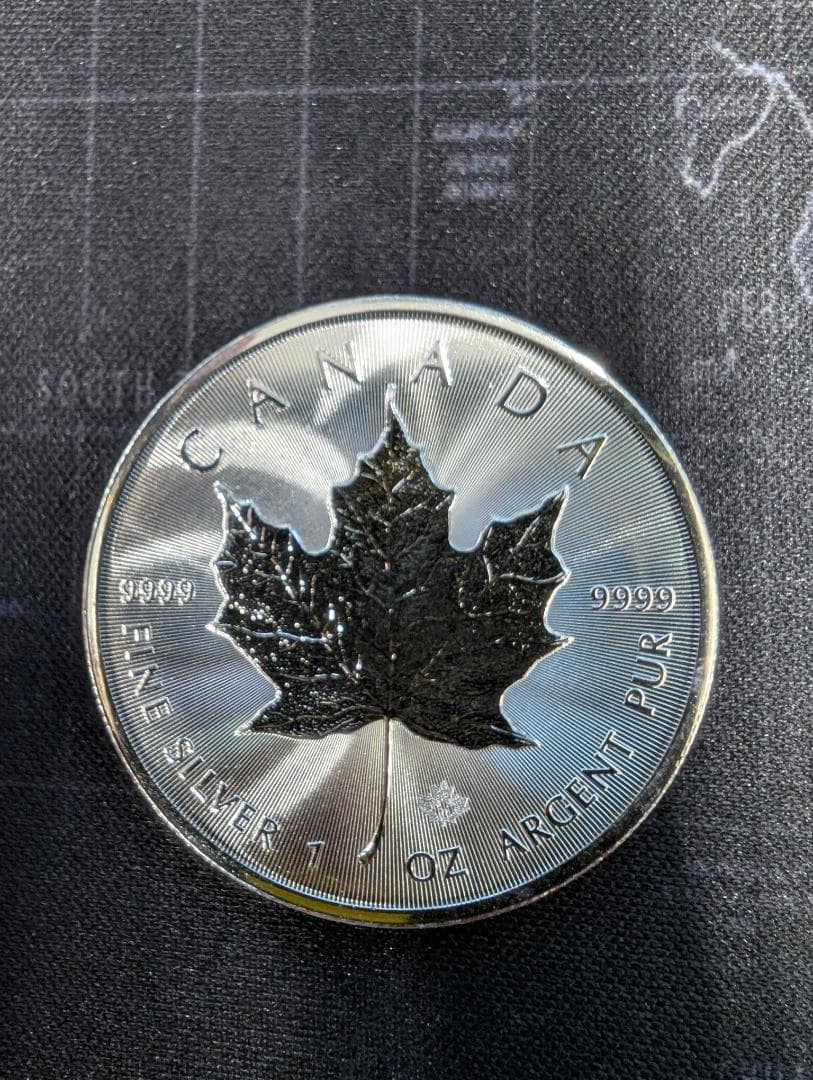 カナダ・メープルリーフ銀貨 1オンス 5ドル 2021年