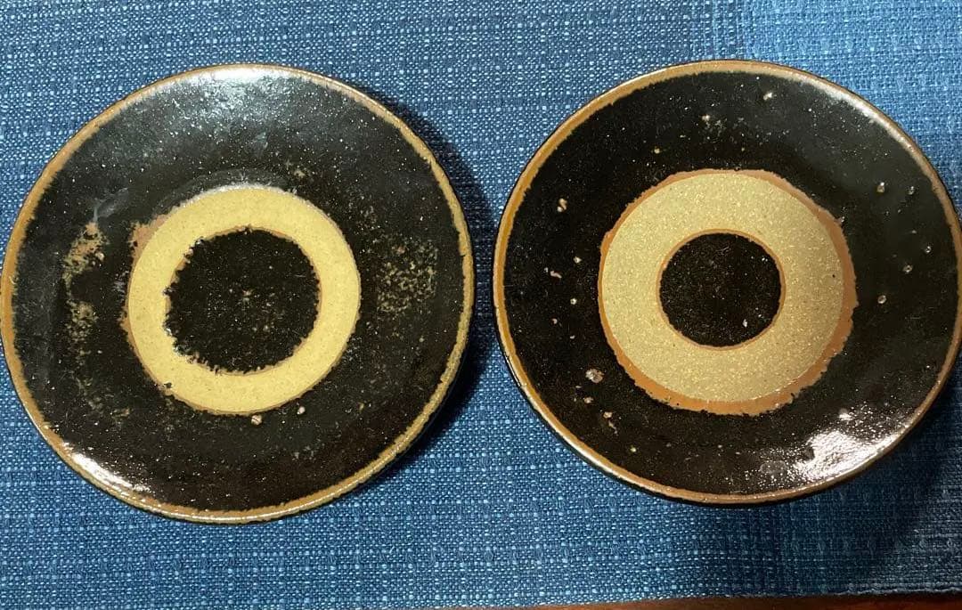 出西窯の黒い陶器製蓋つき煮物椀グラタン皿2個セット