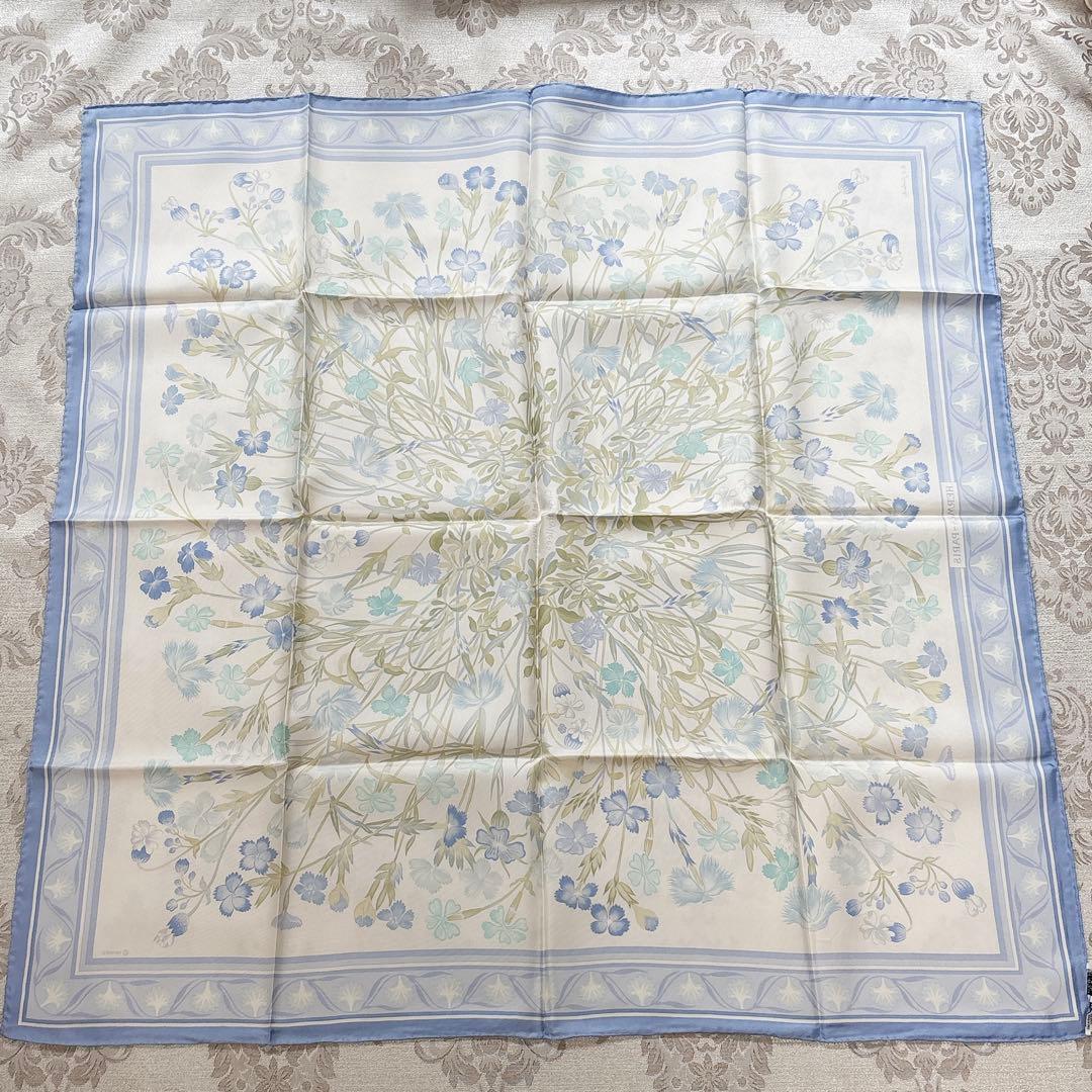 未使用❤️箱付き❤️エルメス❤️カレ90❤️野生のカーネーション　ブルー
