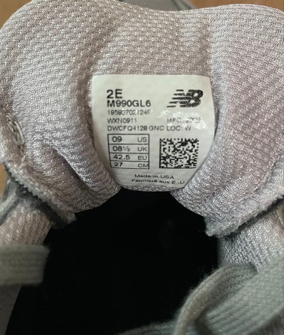 靴 New Balance M990 GL6 V6 2E