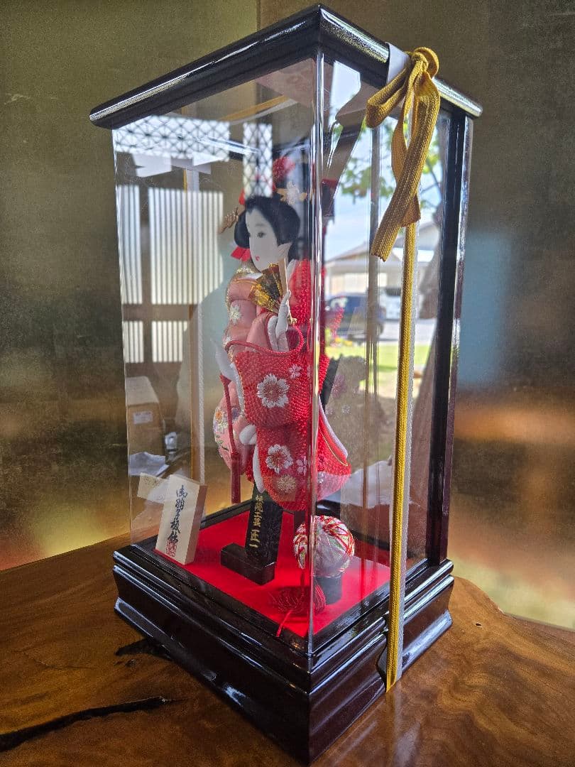 【展示品限り】正月飾り　羽子板　ケース飾り　※閉店セール　H23