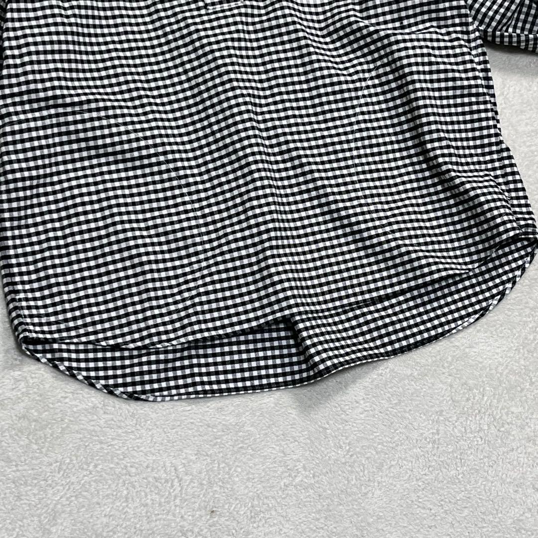 美品『ダントン』丸襟プルオーバーシャツ ギンガムチェック リラックスシルエット