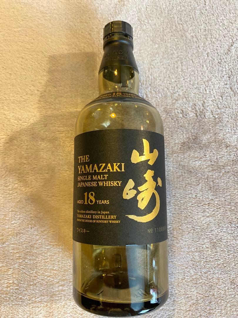 値下げ！〖未洗浄〗山崎 18年 シングルモルトウイスキー 空瓶