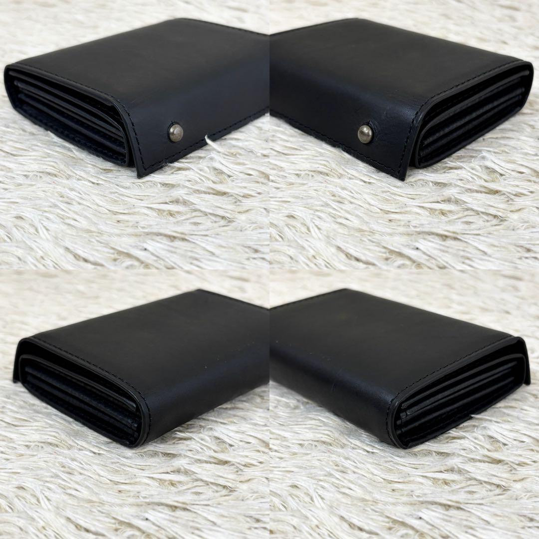 【極美品】エムピウ ミッレフォッリエ 折り財布 ブラック 黒 MF2p25