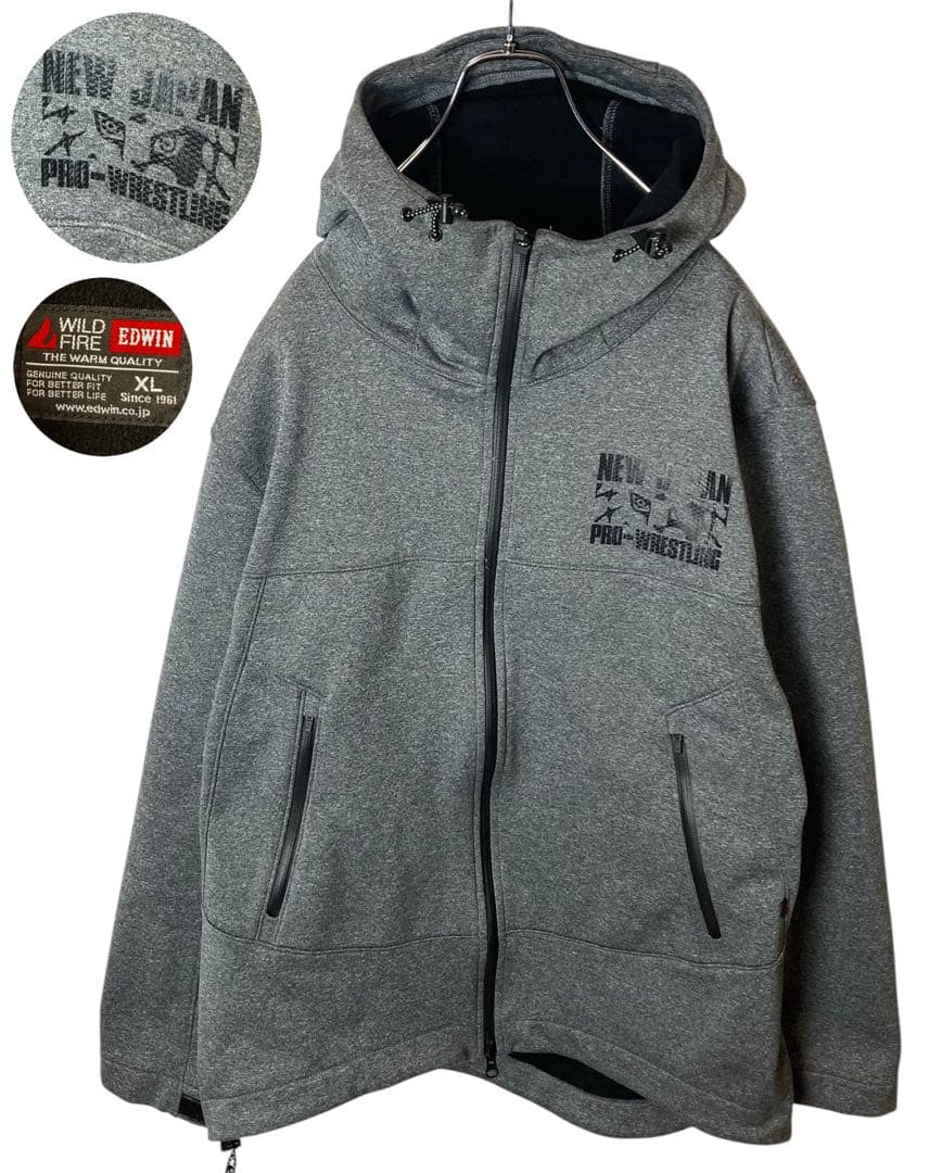 新日本プロレス×EDWINコラボ伸縮素材パーカーゆったりXLサイズ