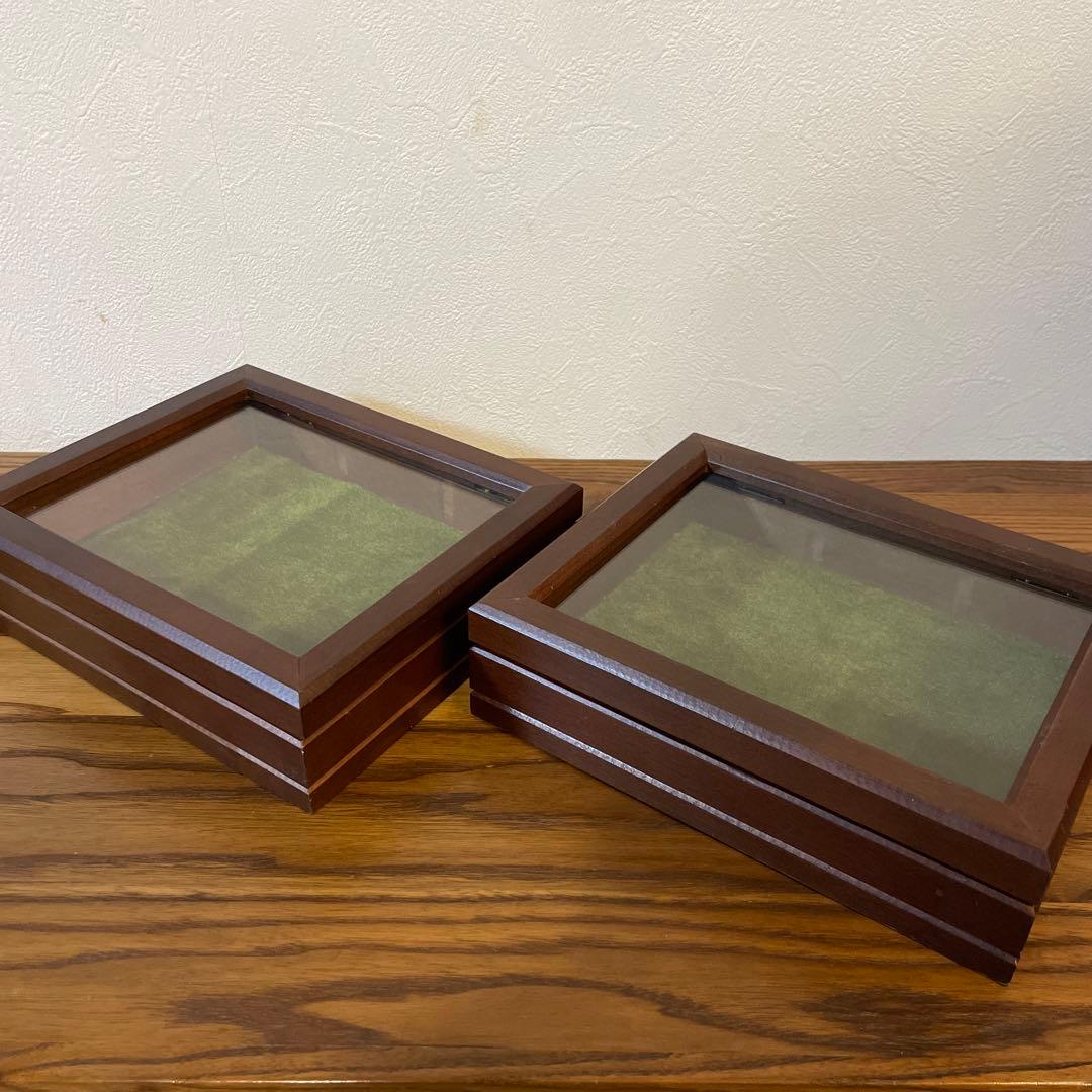 ジュエリーケース　モケットグリーン　２個セット