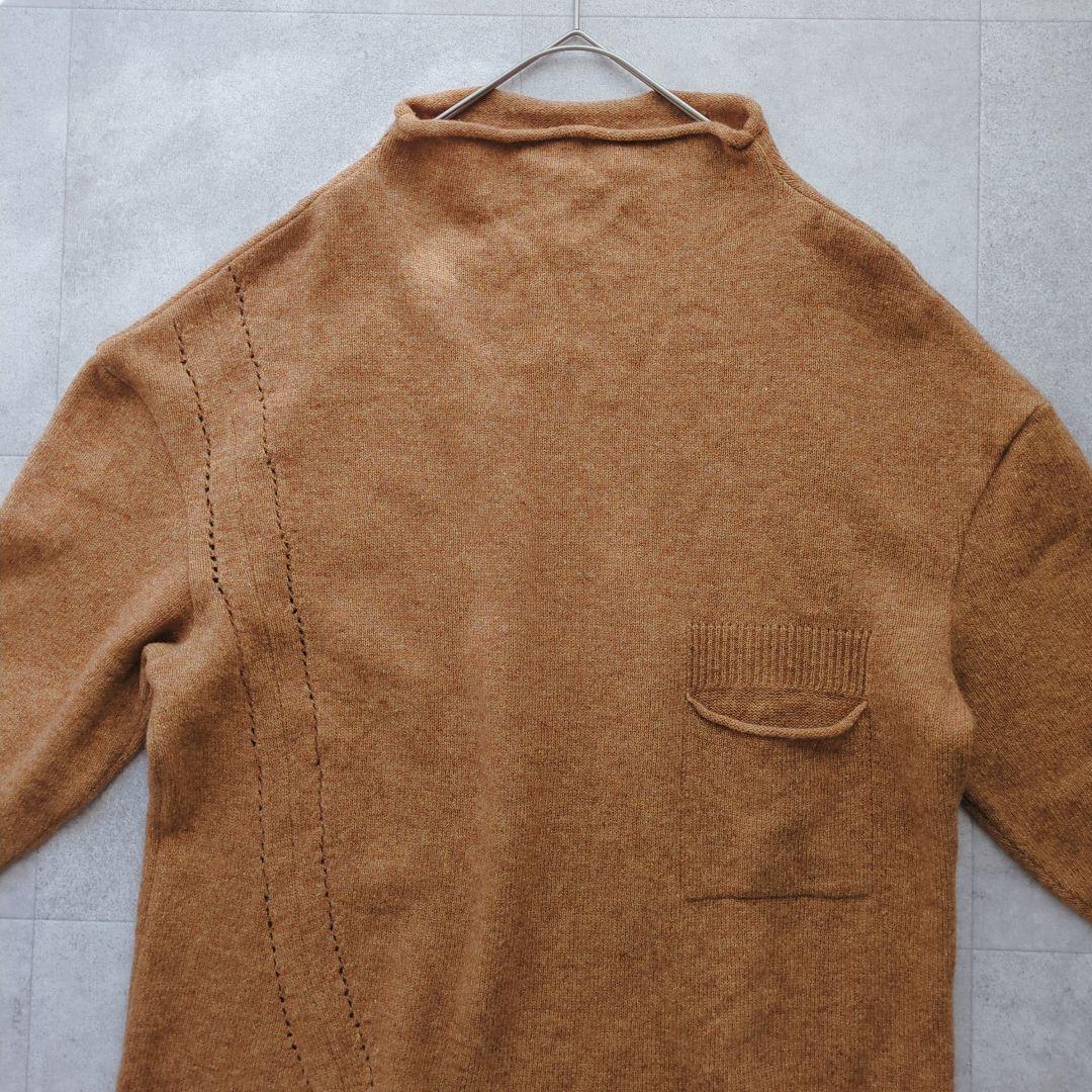 極美品✨ 慈雨 ウール100% アシンメトリーニット 変形 センソユニコ 茶