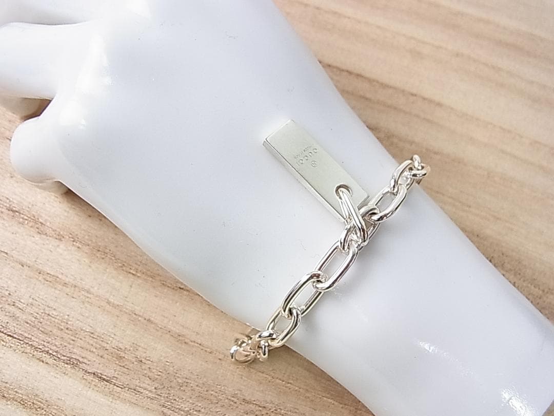 ★正規極美品　GUCCI　グッチ　プレート　チェーン　ブレスレット　ユニセックス