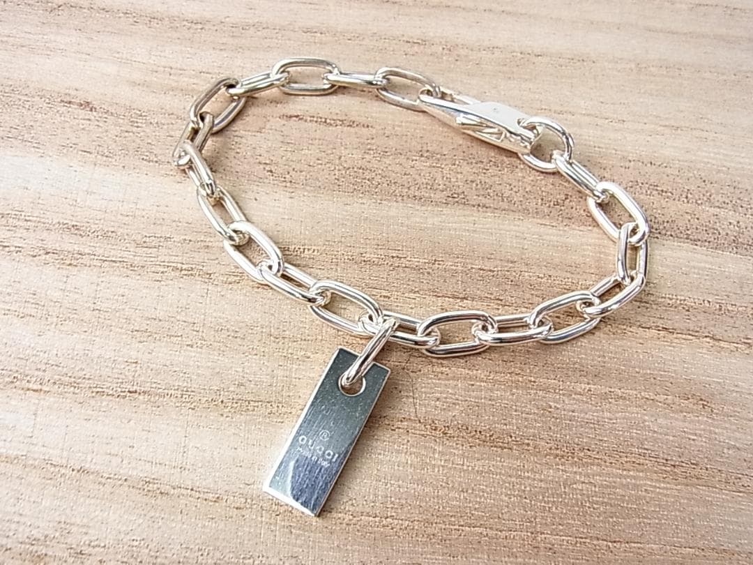 ★正規極美品　GUCCI　グッチ　プレート　チェーン　ブレスレット　ユニセックス