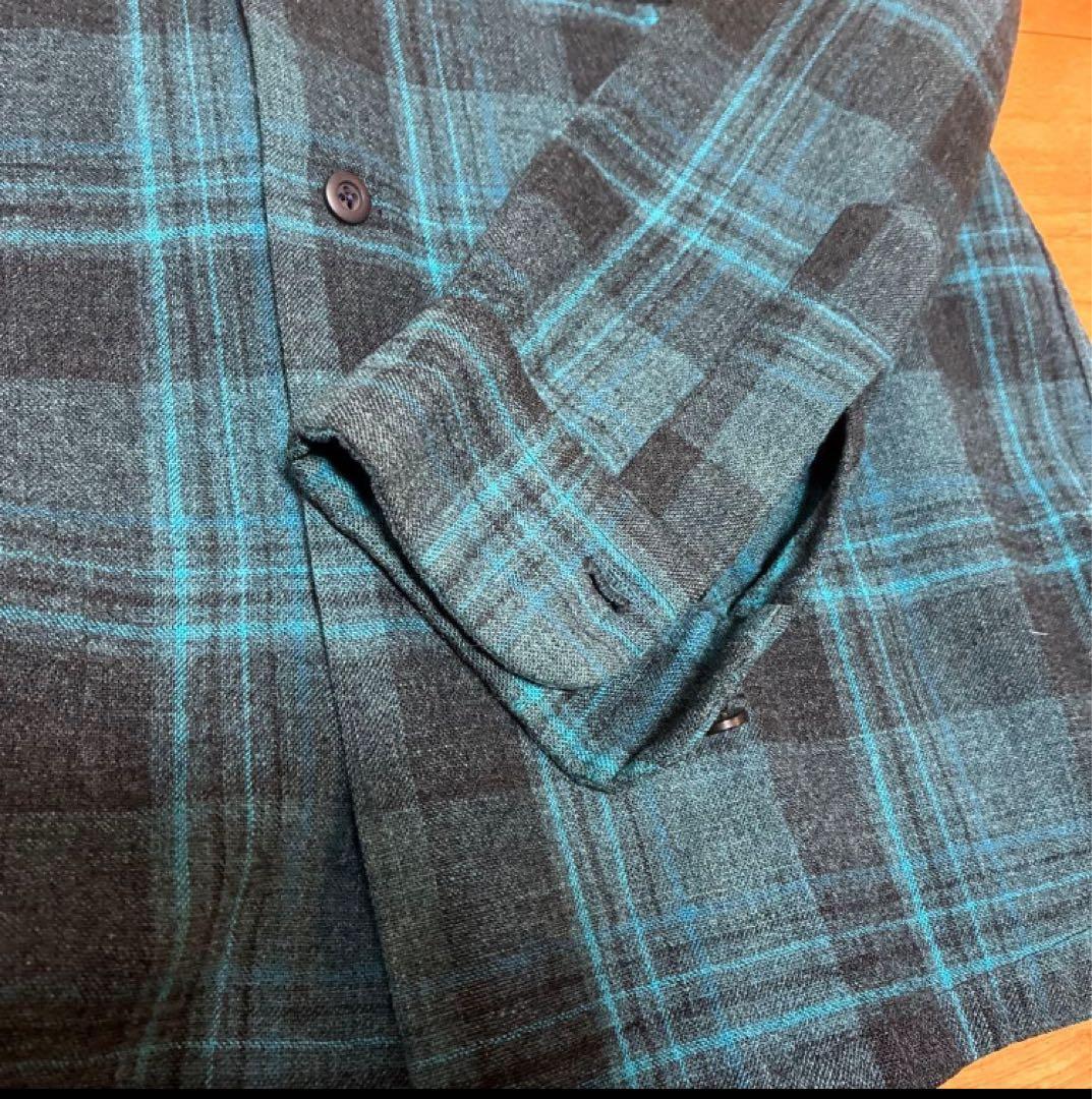 Pendleton 60S USA製 ボードシャツ ネイビー　ブラック
