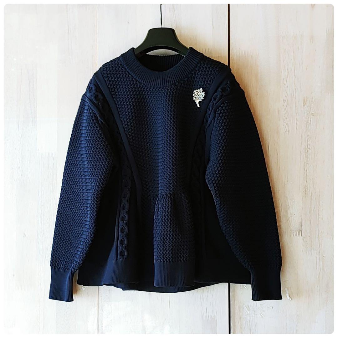 ◆幻◆ 希少美品　定価4.6万円 ADORE フォルムドバスケットニット