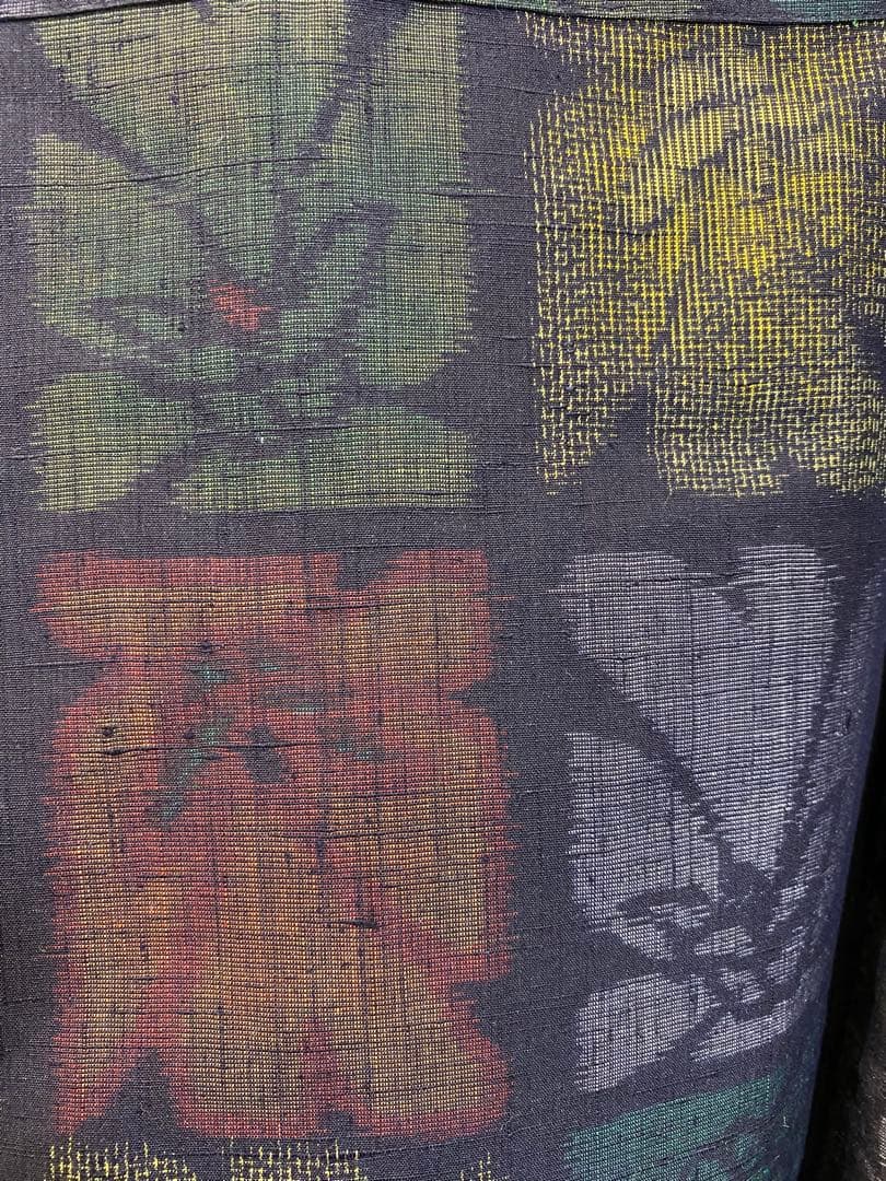 真綿紬 ショールカラー ロングコート