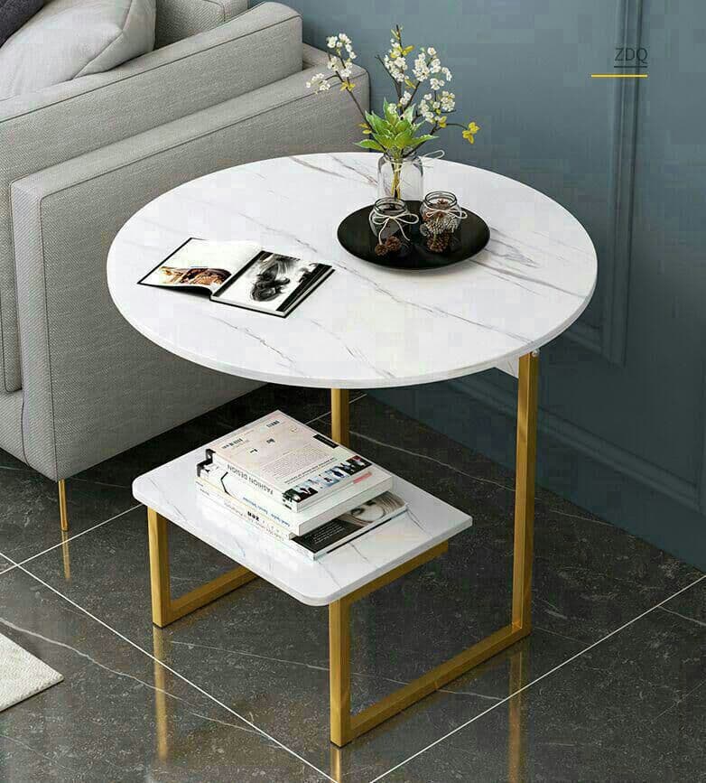 テーブルテーブル 小型のテーブル ベッドテーブル 大理石模様 ソファの脇のテ9