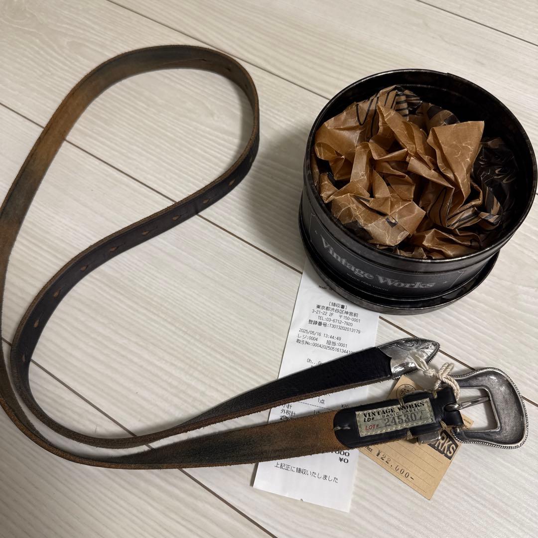 Vintage Works レザー ベルト サイズフリー【DH5744】