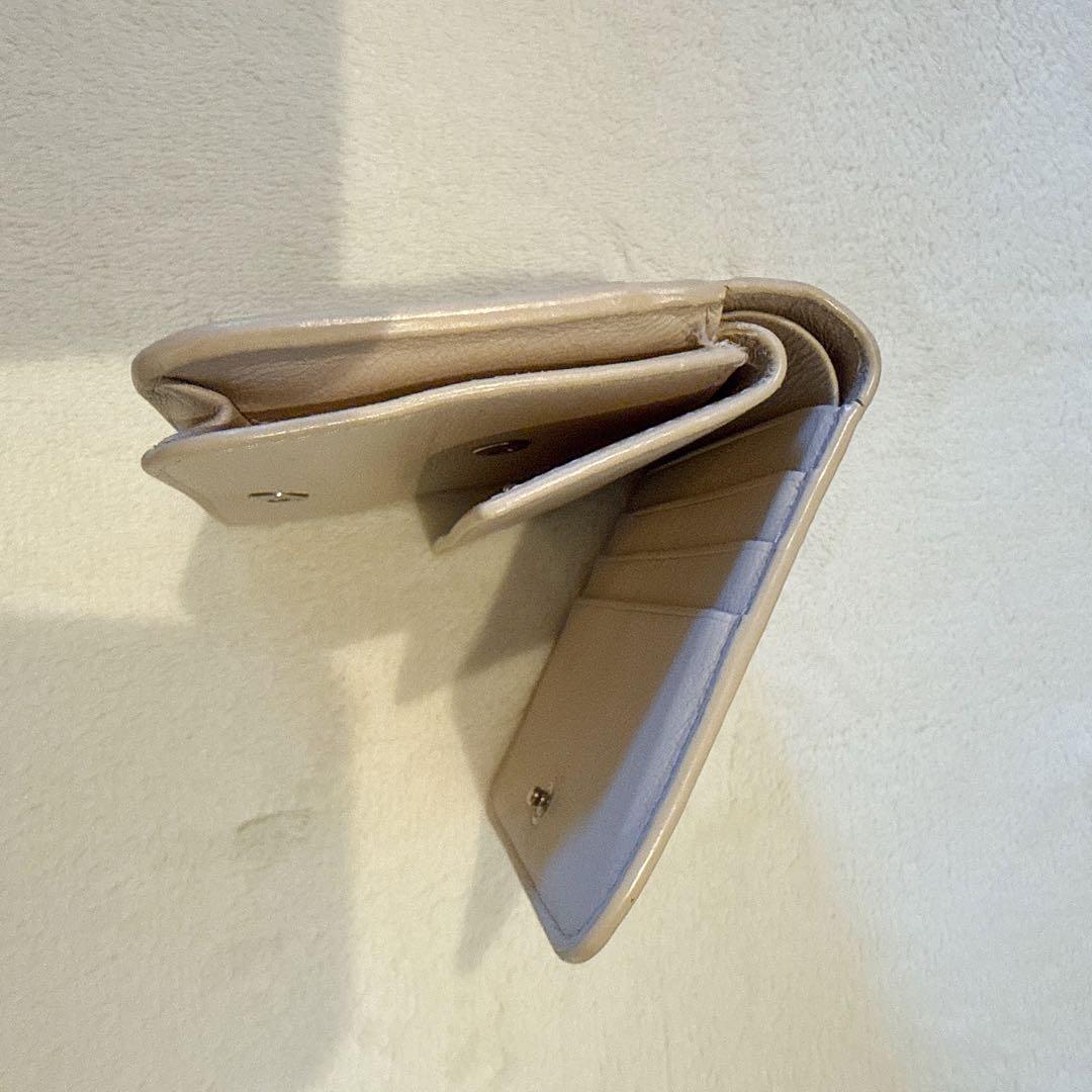 バレンシアガ　二つ折り財布　ベージュ