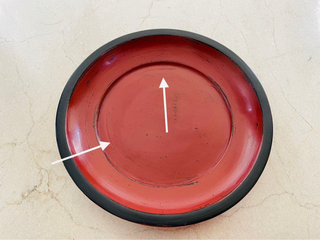 村瀬治兵衛　根来　銘々盆　5客