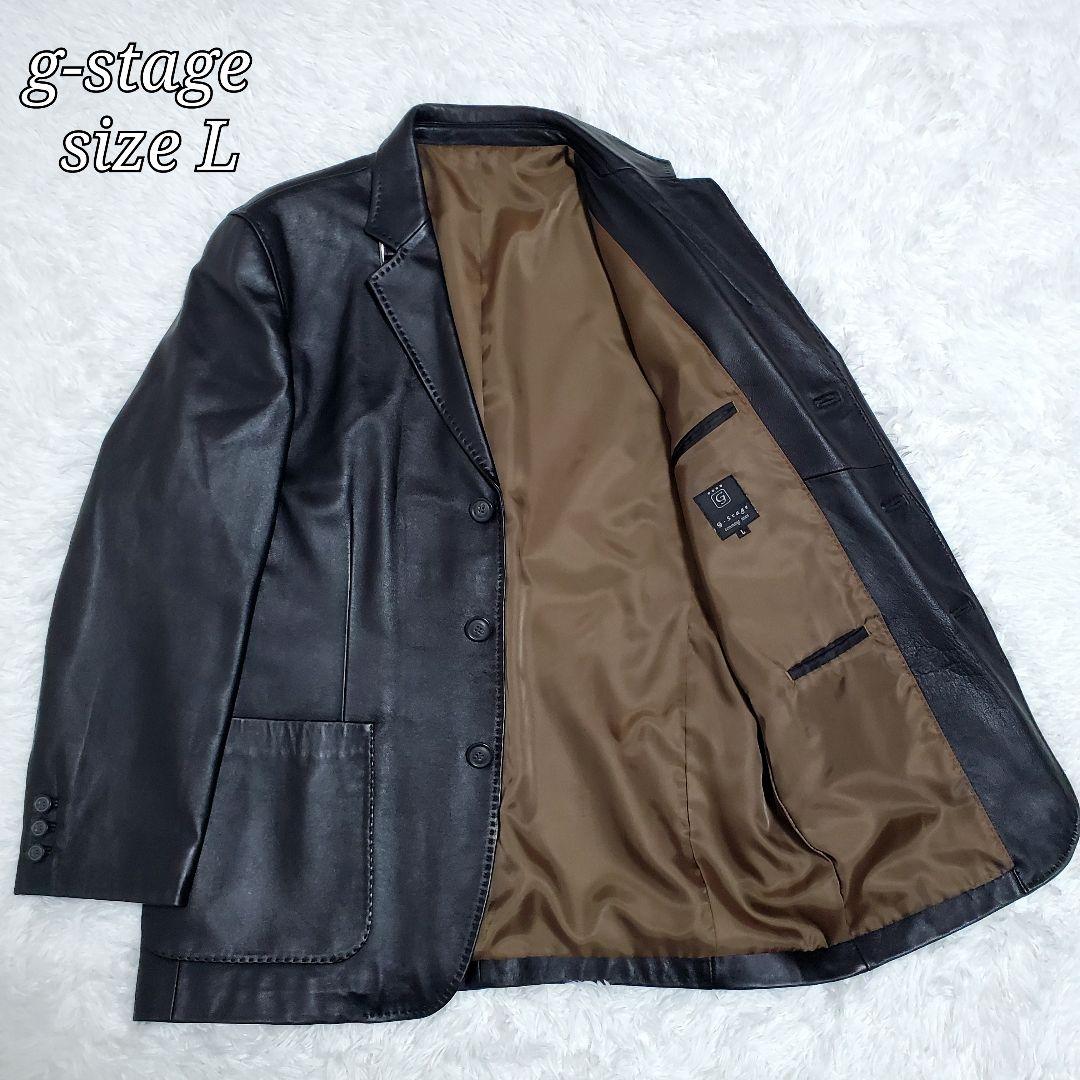 美品✨g-stage　ラムレザー　羊革　テーラードジャケット　aotake様