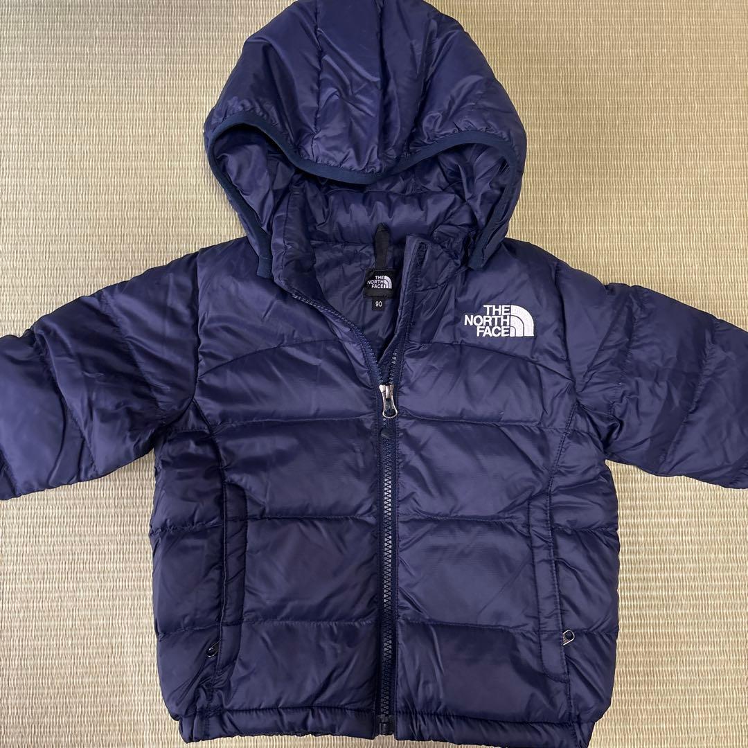 THE NORTH FACE フード付きダウンジャケット 90 ネイビー