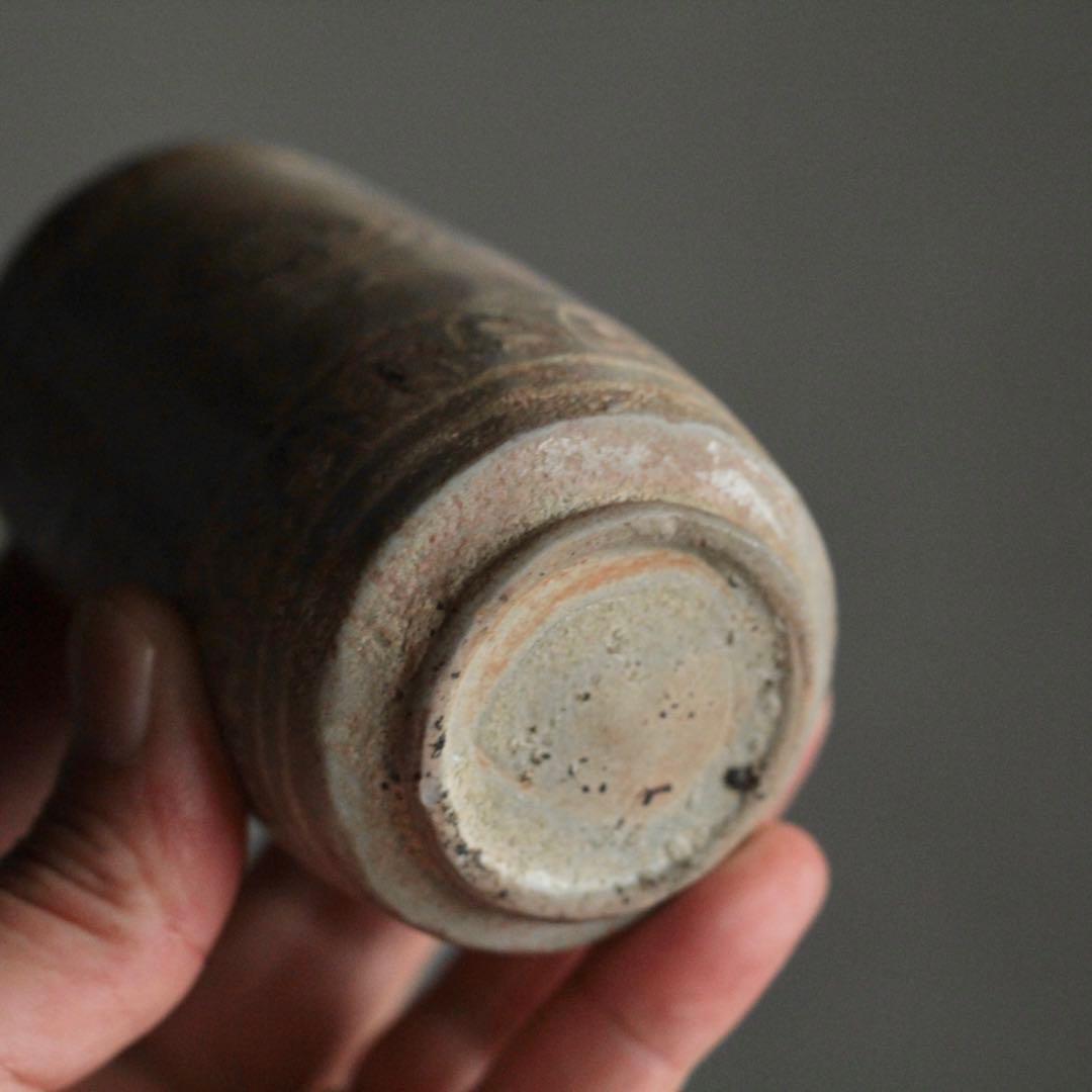 狂言袴 筒盃 筒碗 李朝筒盃 朝鮮美術 ぐい呑み 古美術 古道具 アンティーク