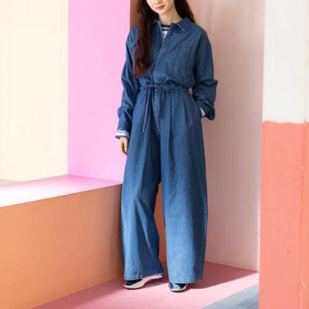 購入者様決定 【美品】ニコアンド 2025SS ワークジャンプスーツ デニム