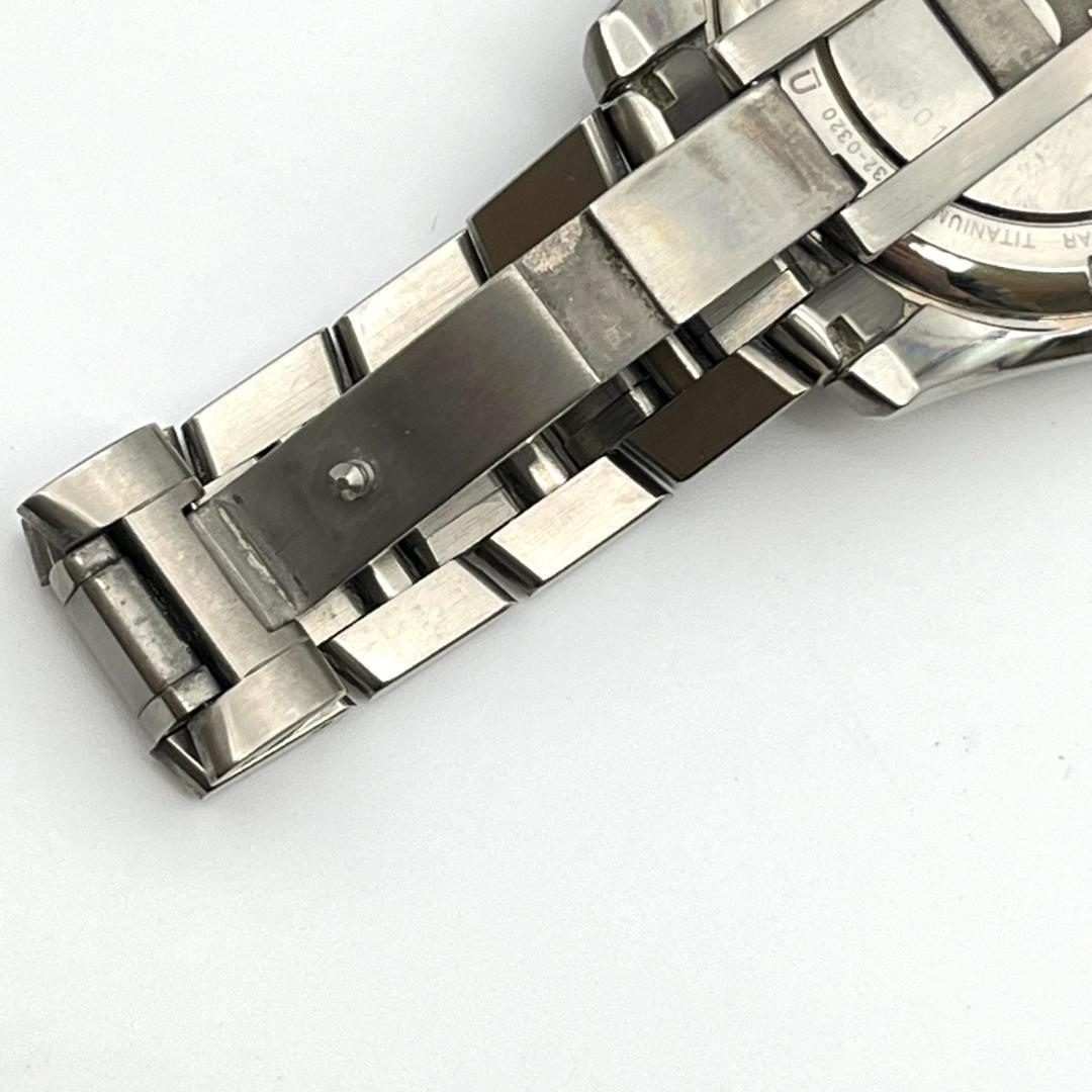 セイコー 腕時計 パーペチュアル 新品電池交換済 チタン ラウンド ブラック文字