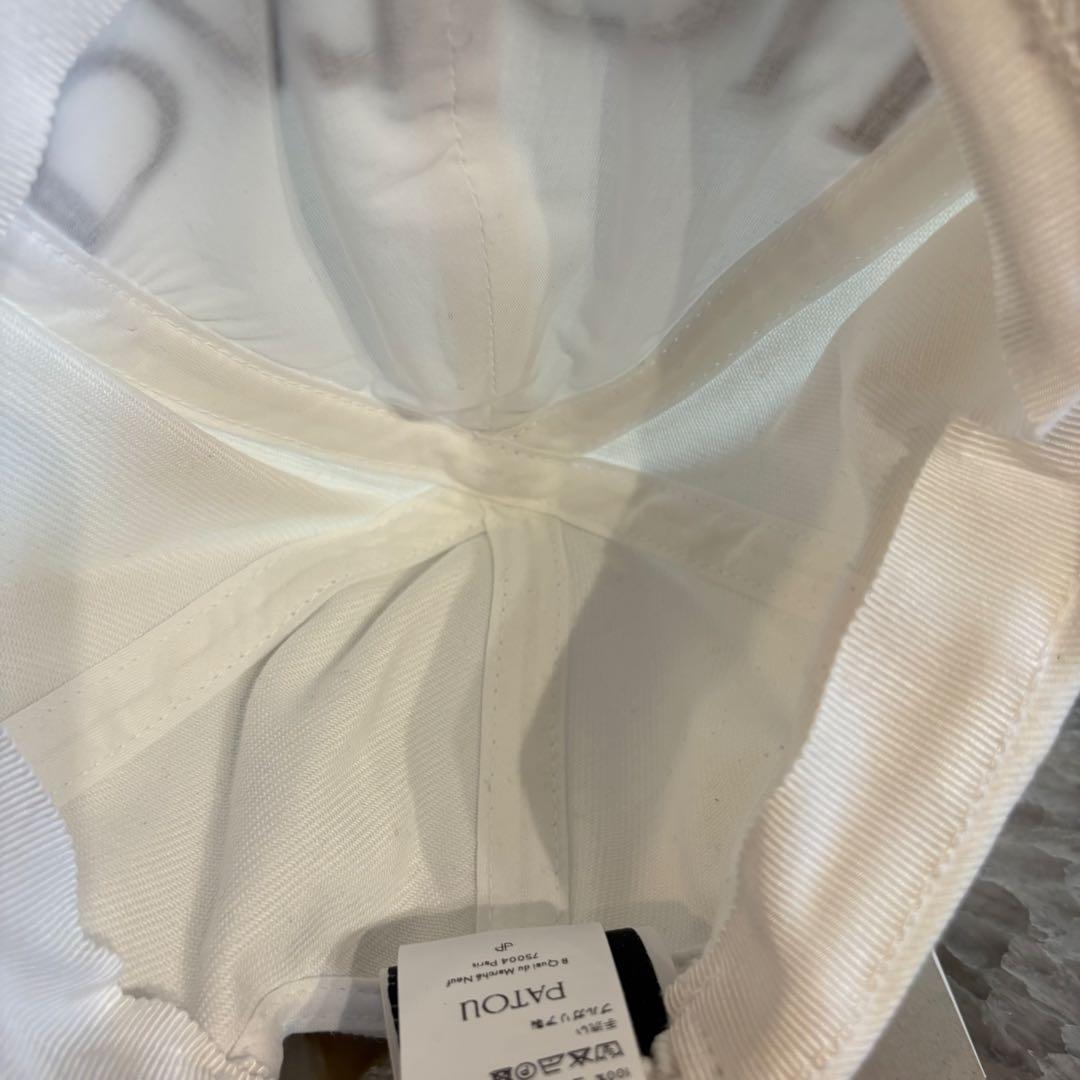 【新品大人気】PATOU ロゴ入りキャップ　S ホワイト