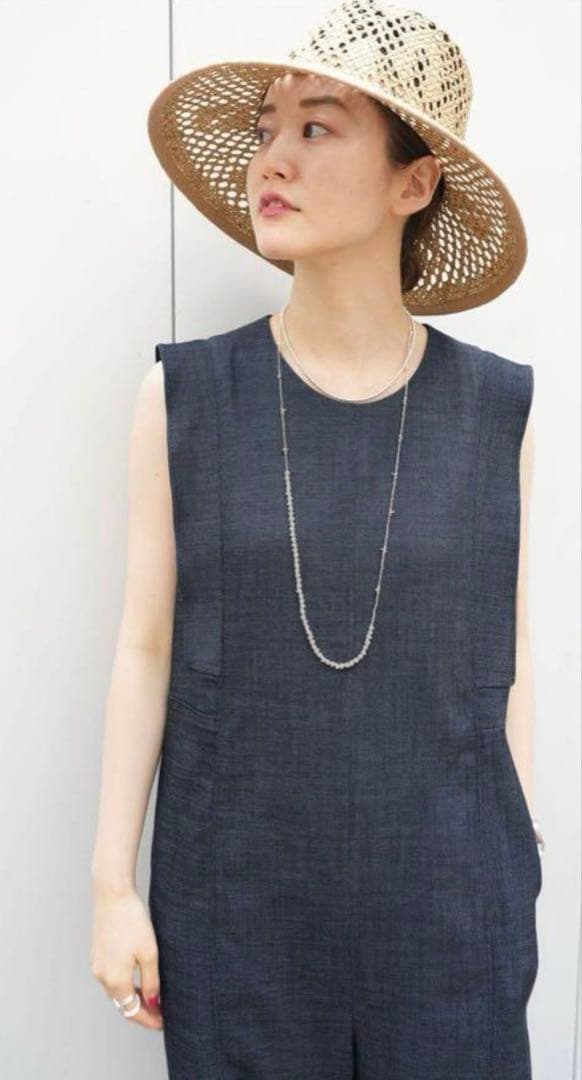 イエナ　スクエアショルダー　デニム　オールインワン