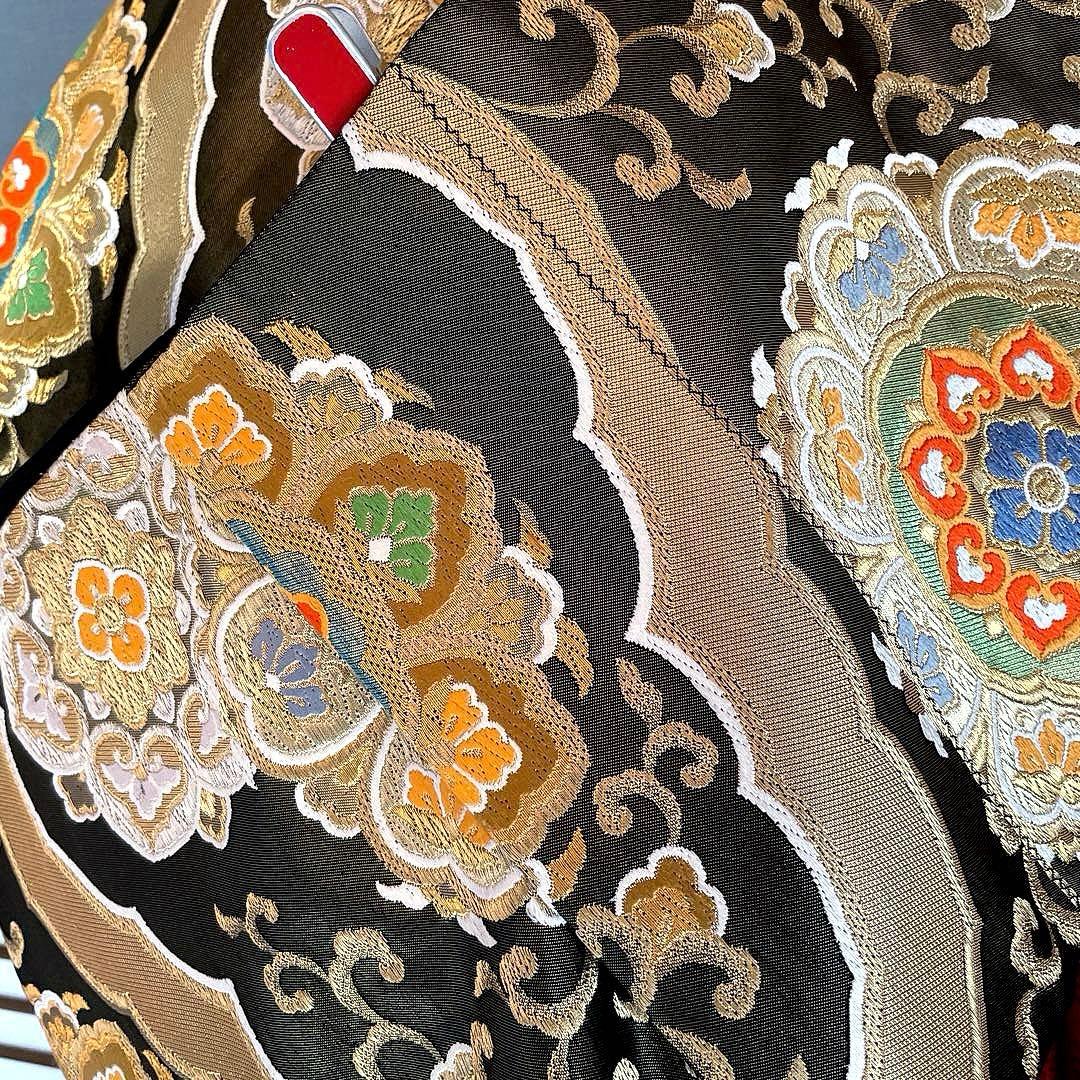 振袖フルセット　高身長　➕サイズ　絞り　手刺繍　成人式振袖　振袖　裄丈70 赤