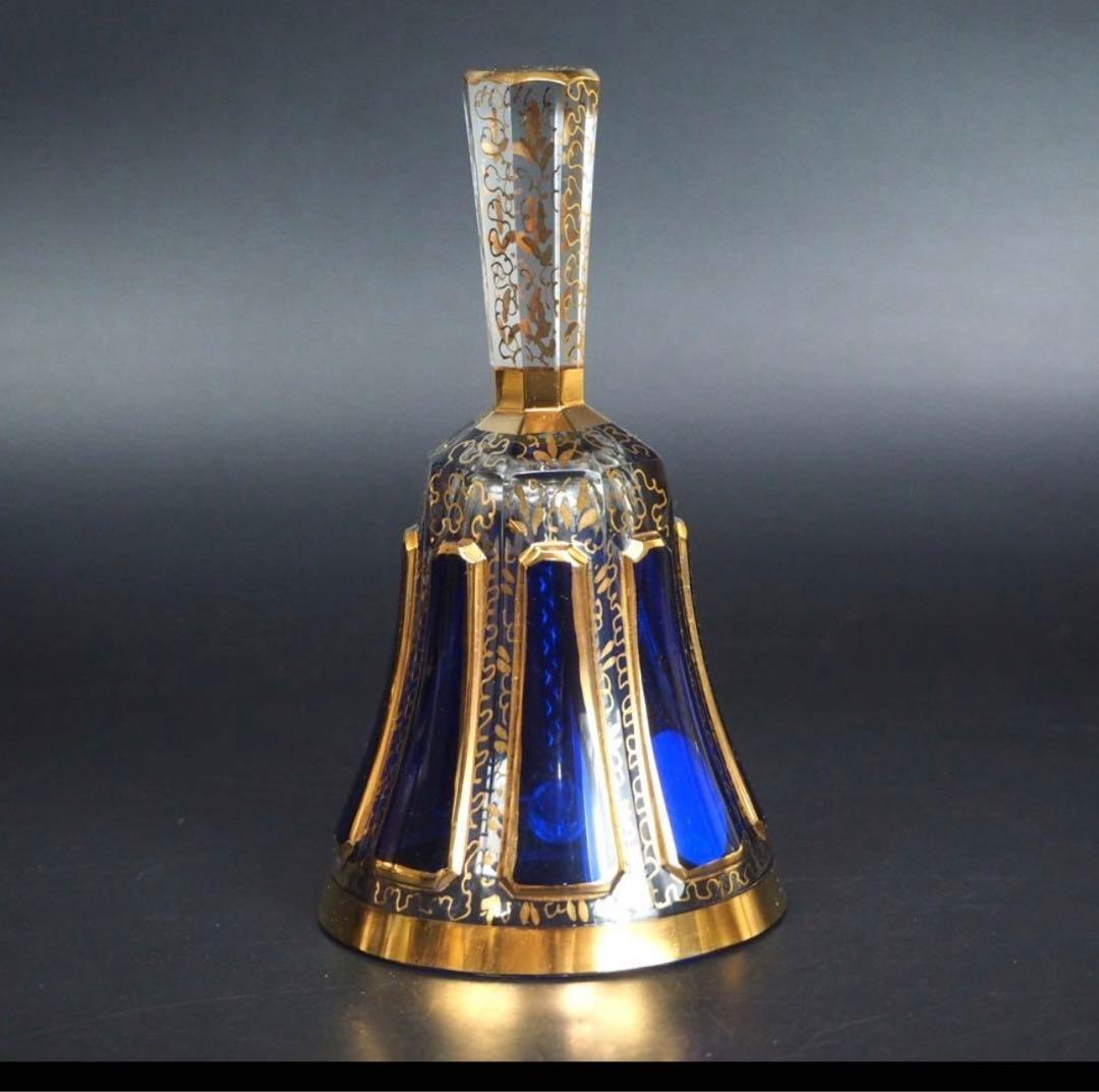 送料無料 時代物　手造り　お洒落な高級切子呼び鈴