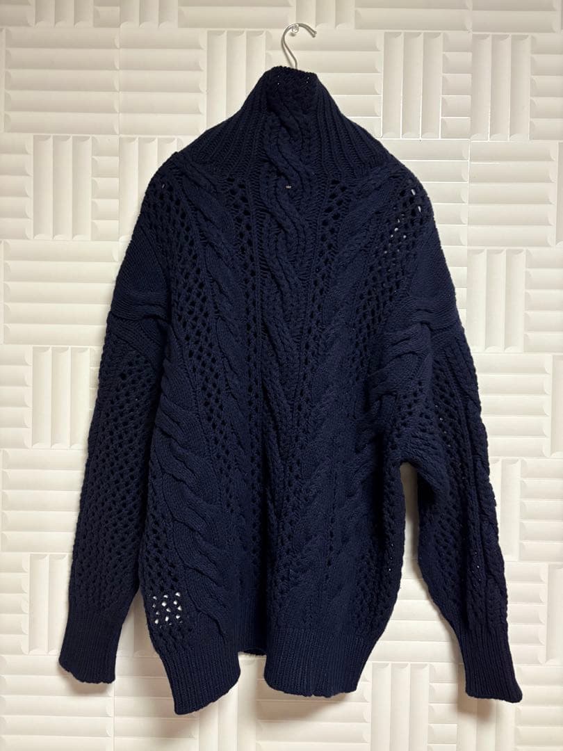 新品/SPORTMAX ケーブル編みタートルネックニット
